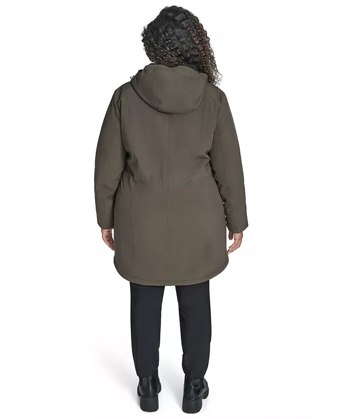 Moteriška Plius dydžio striukė su gobtuvu