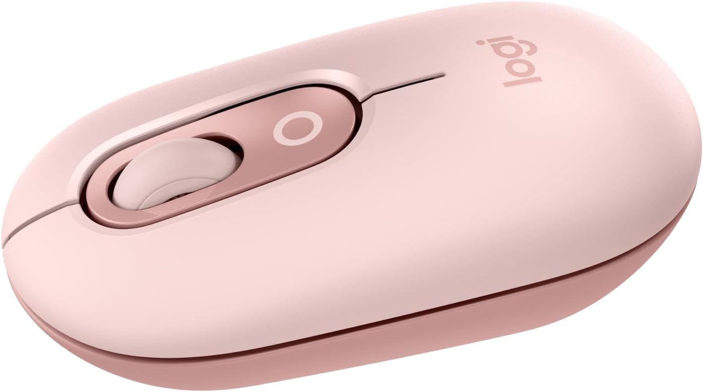 Logitech POP belaidė pelytė Mouse, Wireless Mouse with Customizable Emojis, Silenttouch Technology, Precision/Speed Scroll, Compact Design, Bluetooth, Multi-Device, OS Compatible - Daydream Mint