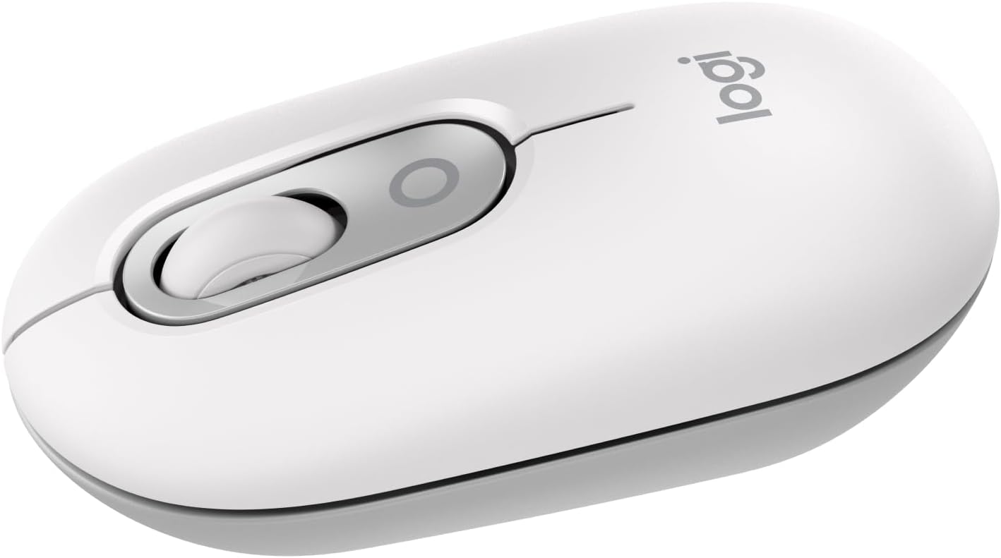 Logitech POP belaidė pelytė Mouse, Wireless Mouse with Customizable Emojis, Silenttouch Technology, Precision/Speed Scroll, Compact Design, Bluetooth, Multi-Device, OS Compatible - Daydream Mint