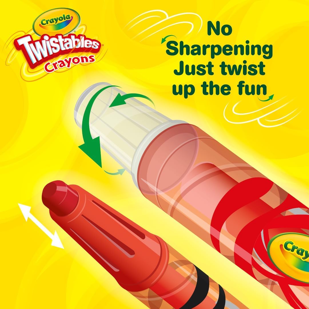 Crayola Mini Twistables kreidelės vaikams (50 vnt.)