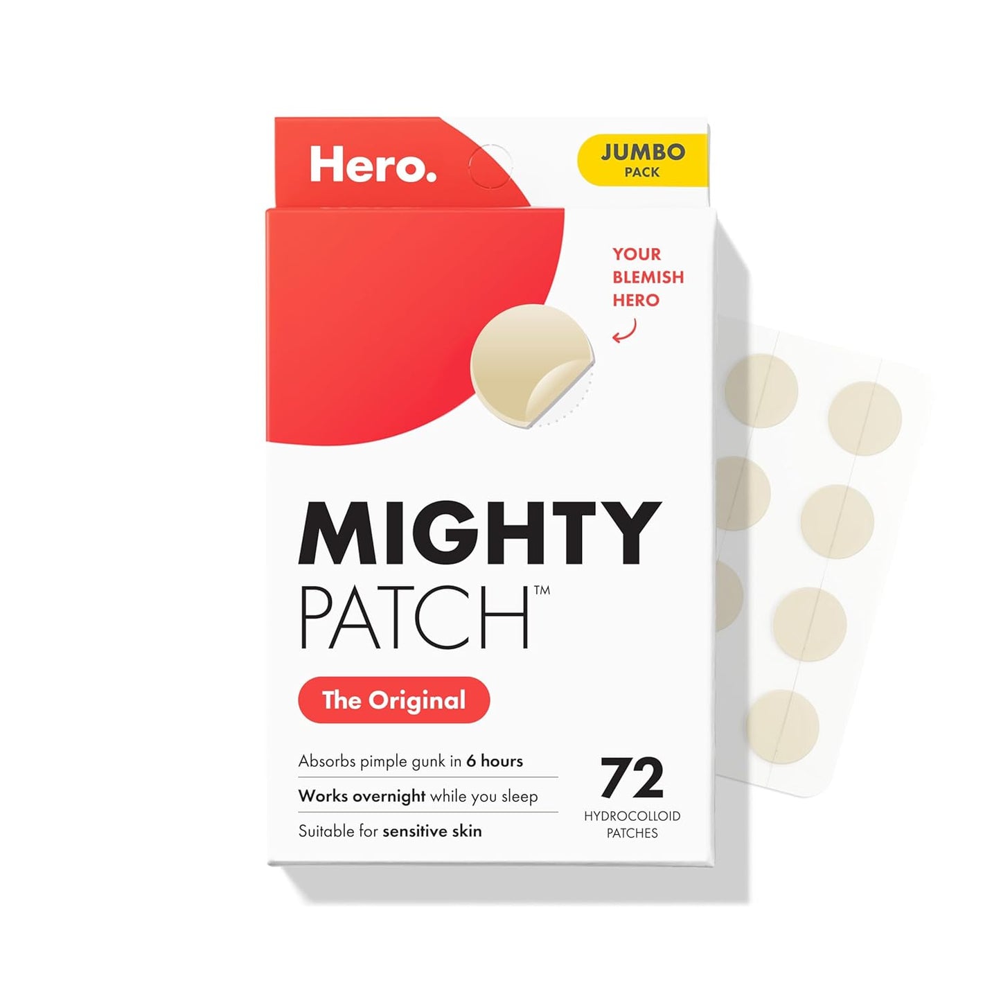 Mighty Patch Original - #1 Hidrokoloidiniai spuogų pleistrai veidui