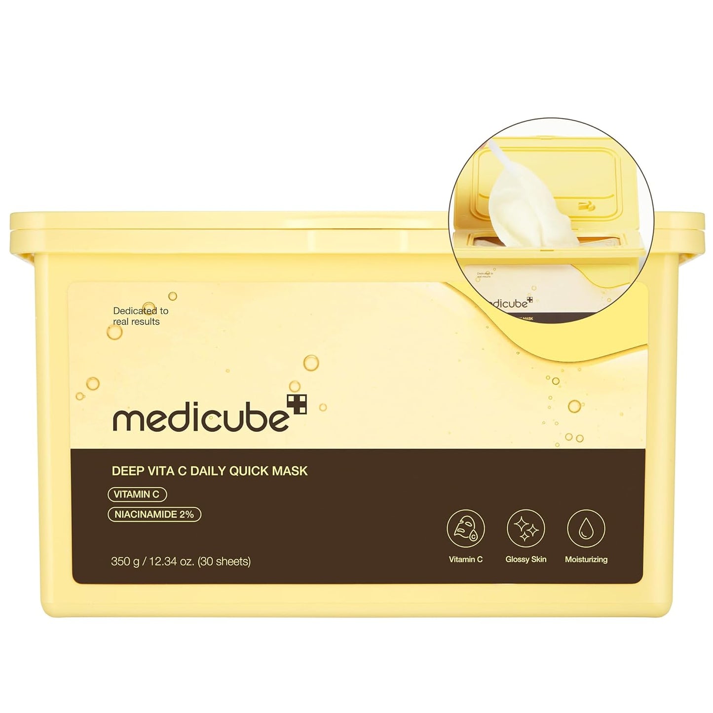 Medicube Deep Vita C kasdienės veido kaukės, 30 vnt.