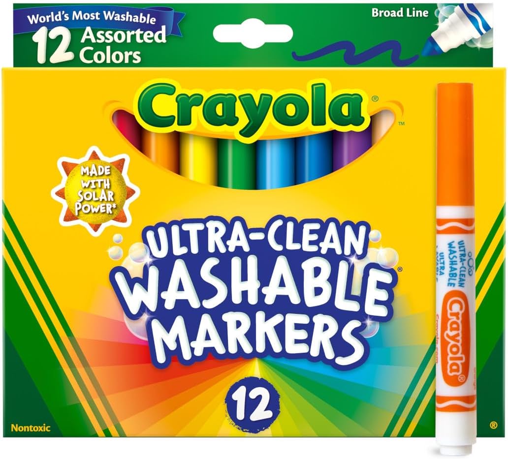 Crayola Plačios linijos žymekliai, 12 vnt.
