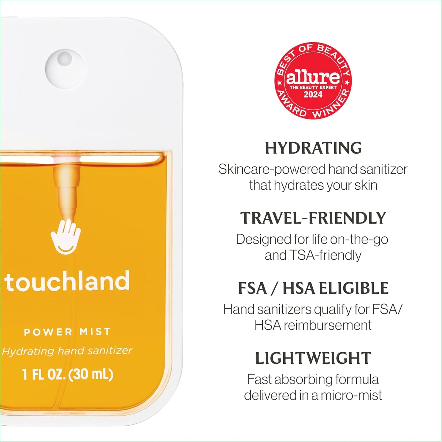 Touchland Power Mist Drėkinamasis rankų dezinfekavimo purškiklis, 3 vnt. rinkinys