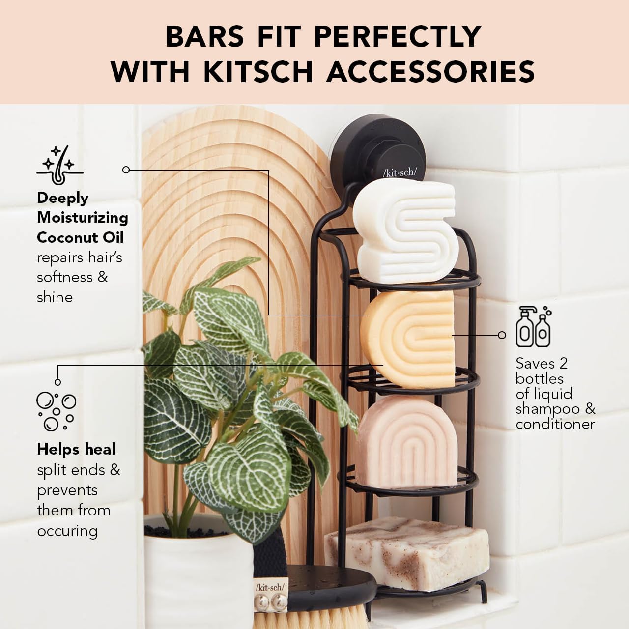 Kitsch Arbatmedžio kietasis šampūnas ir kokosų aliejaus kietasis kondicionierius