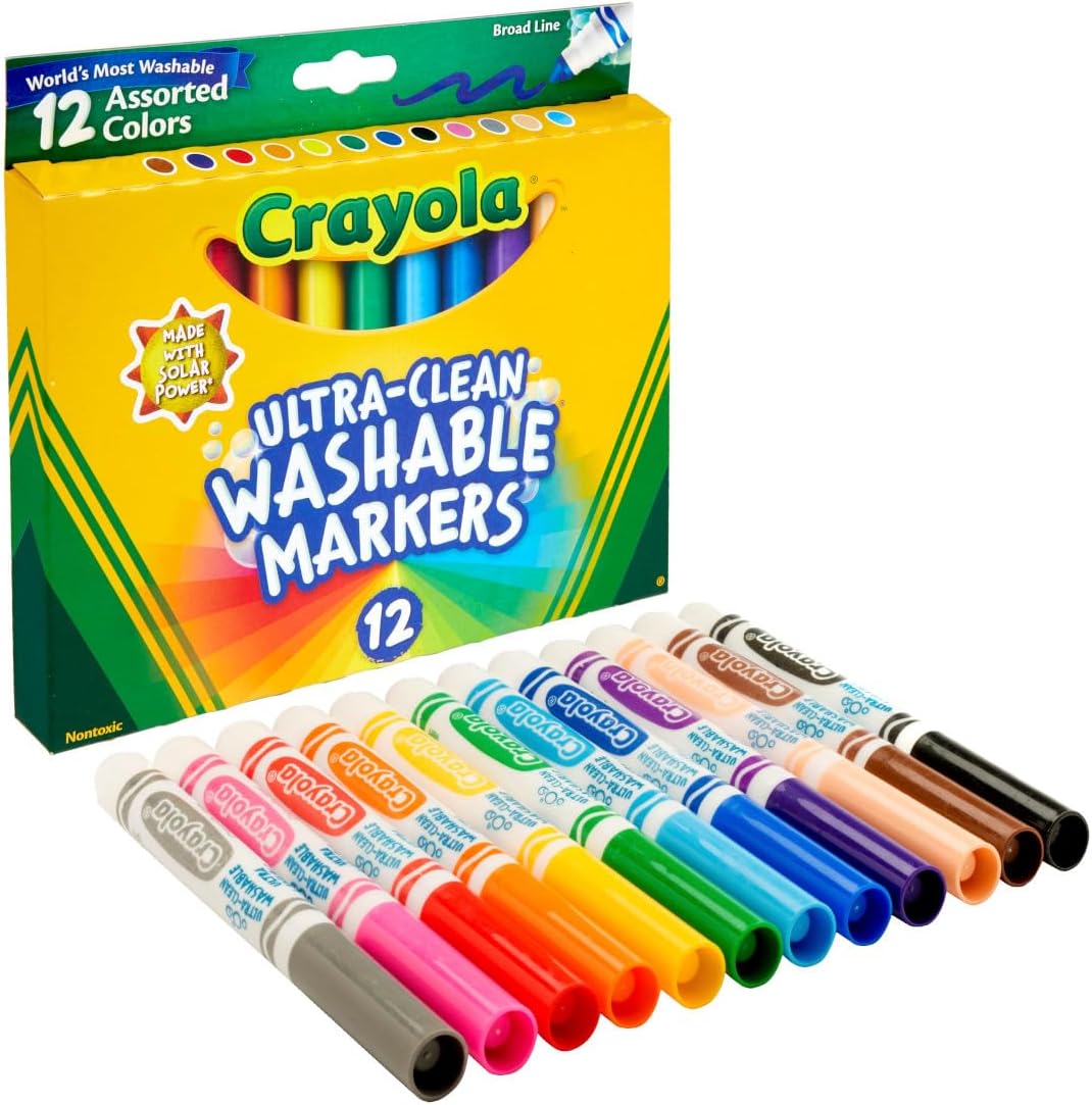 Crayola Plačios linijos žymekliai, 12 vnt.