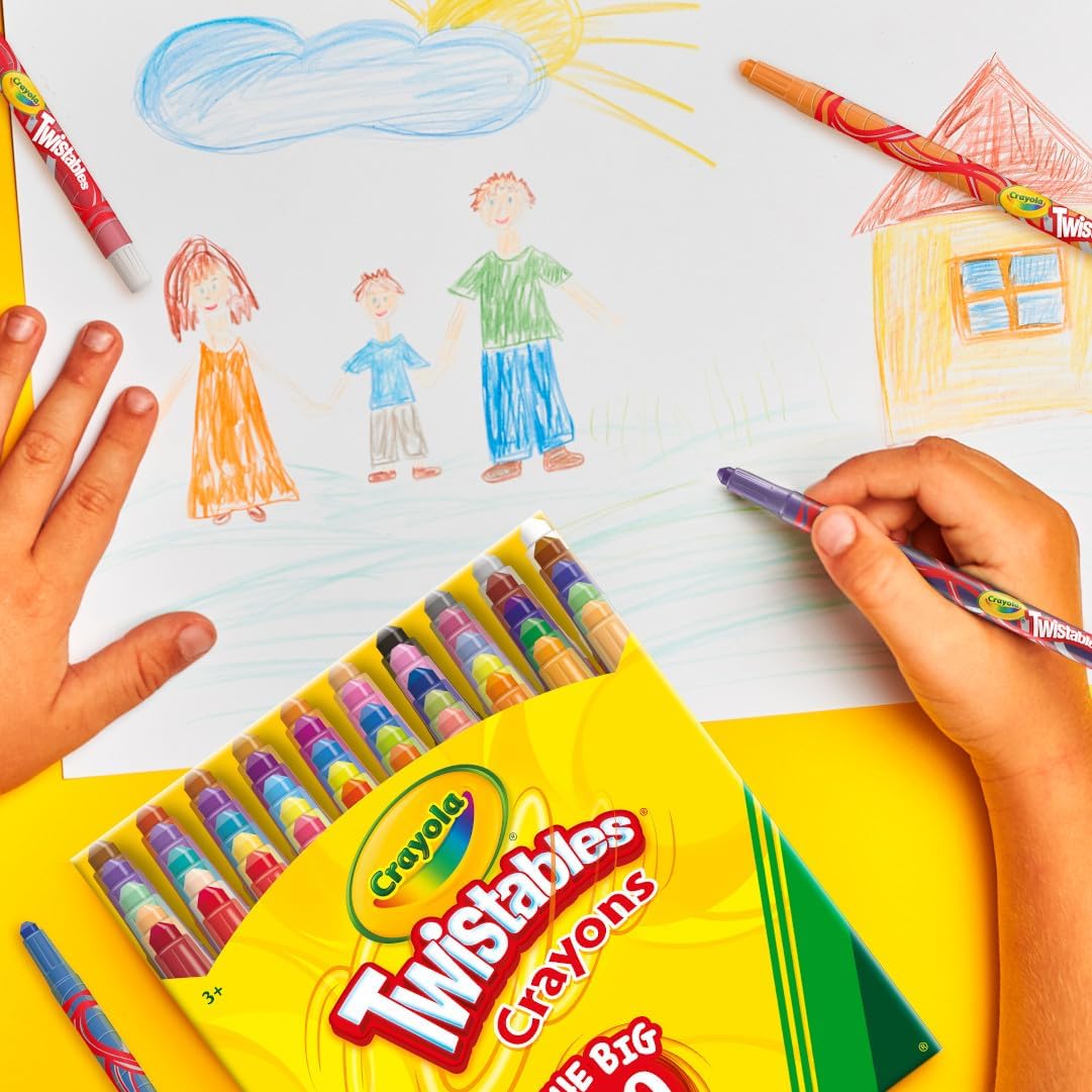 Crayola Mini Twistables kreidelės vaikams (50 vnt.)