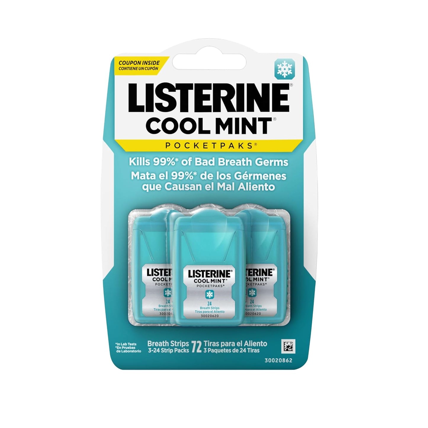 Listerine Cool Mint juostelės gaiviam burnos kvapui