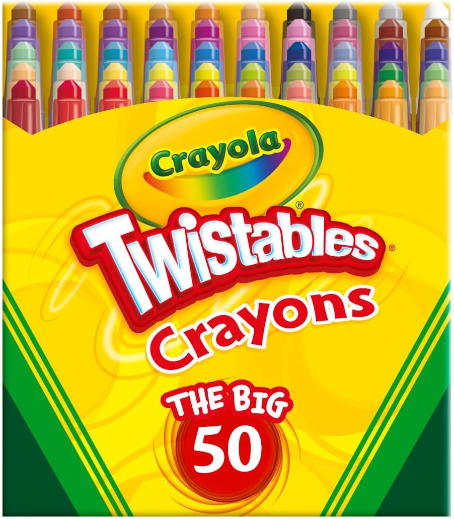 Crayola Mini Twistables kreidelės vaikams (50 vnt.)