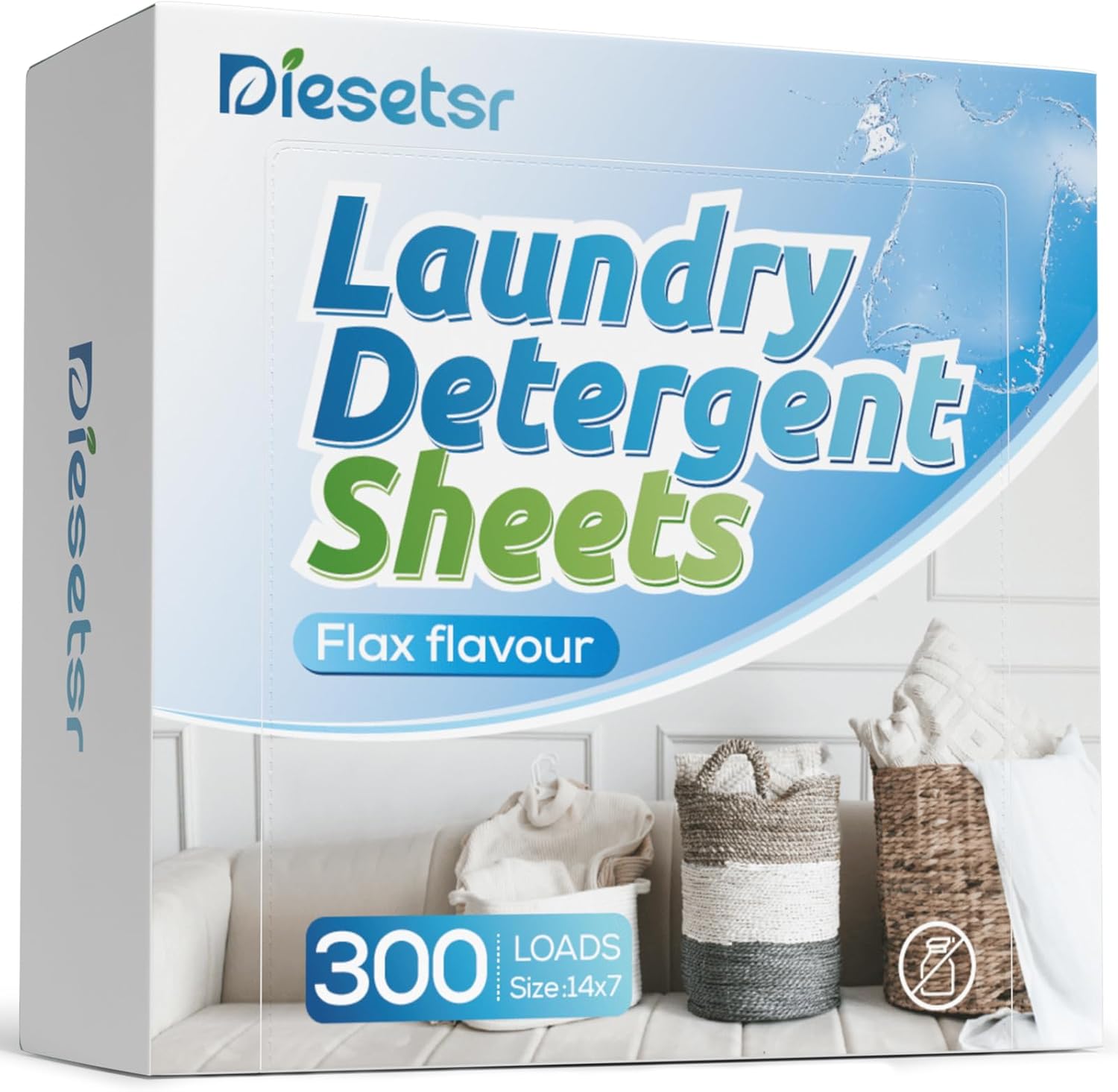 Laundry Detergent Sheets 150 Counts 300 Small Loads Travel Laundry Sheets Eco-Friendly,No Plastic Clothes Washing Soap-Lavender