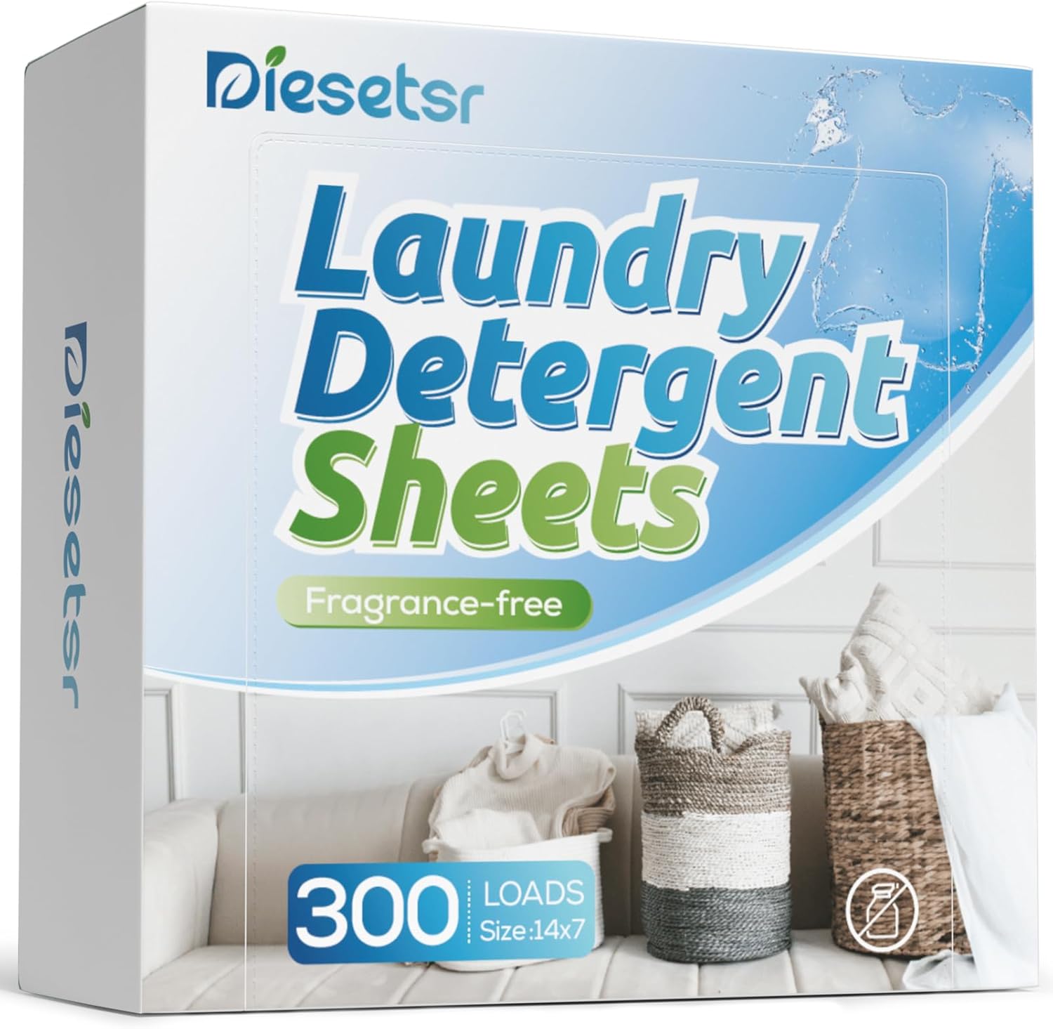 Laundry Detergent Sheets 150 Counts 300 Small Loads Travel Laundry Sheets Eco-Friendly,No Plastic Clothes Washing Soap-Lavender