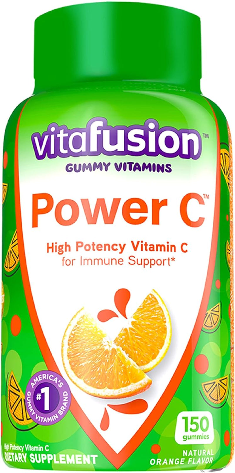 Vitafusion Power C Vitamin C Gummies for Immune Support, Orange Flavored