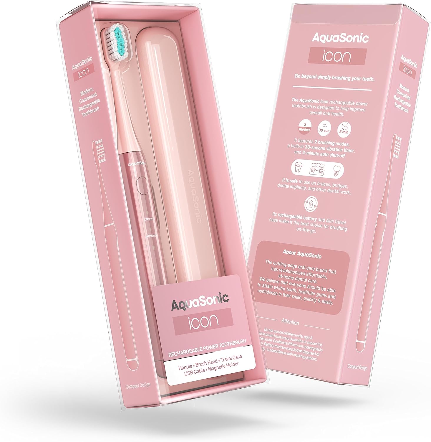 Aquasonic Icon įkraunamas dantų šepetėlis