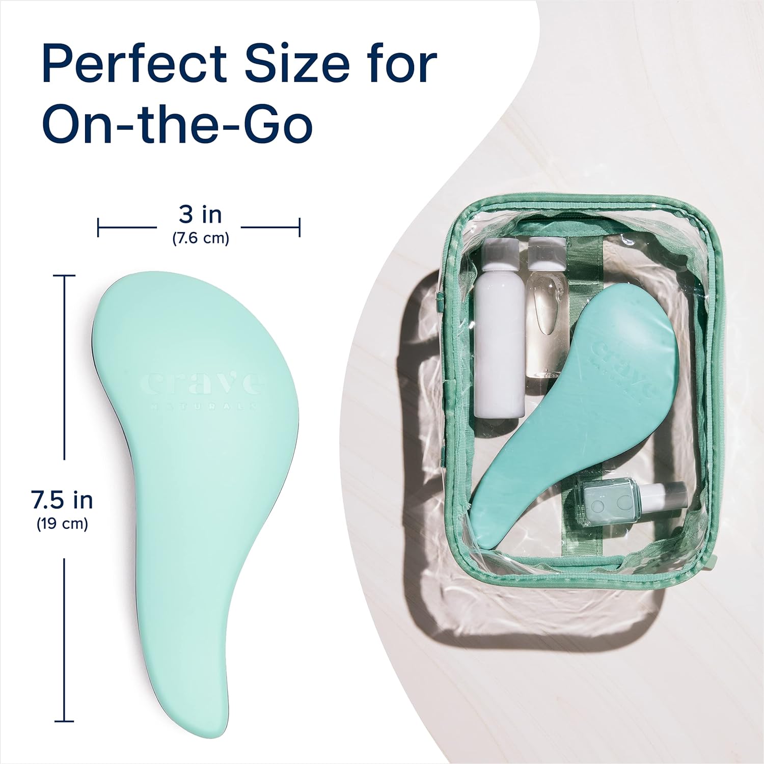 Crave Naturals Glide Thru Detangling Brush for Adults & Kids Hair