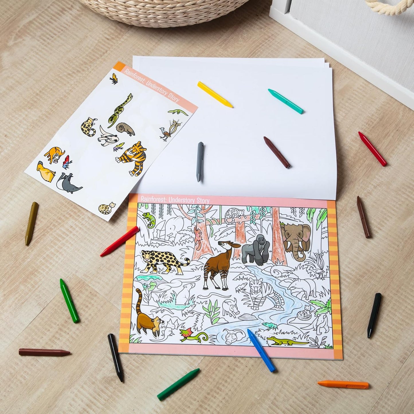 Melissa & Doug „Seek & Find“ lipdukų veiklų knyga
