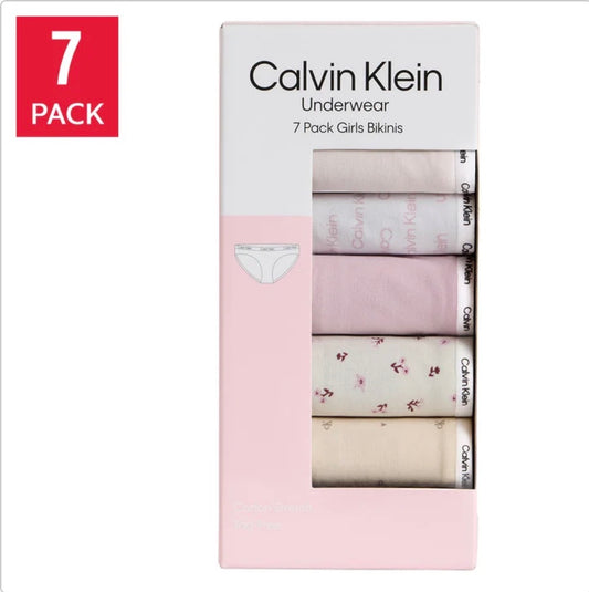 Calvin Klein Girls’ Bikini Underwear, 7-Pack