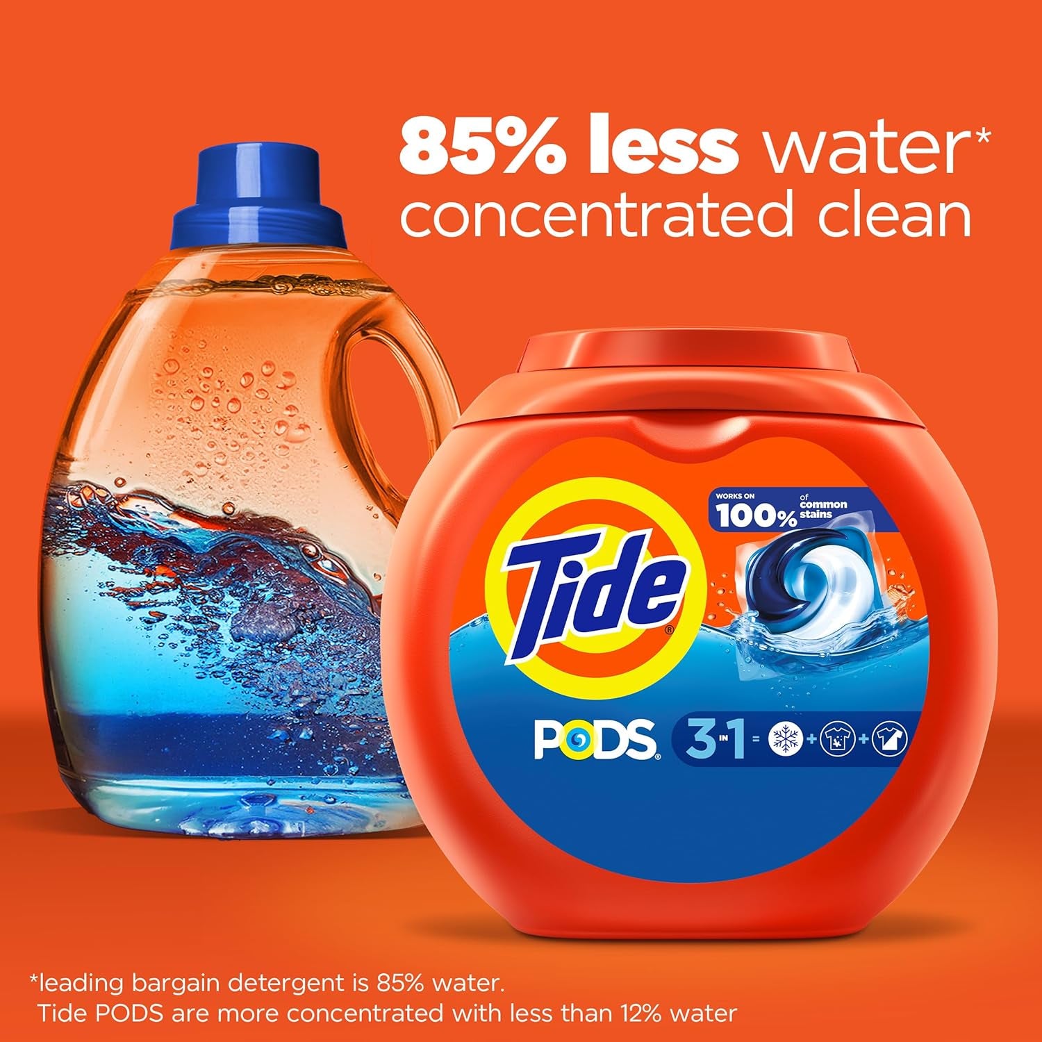 Tide PODS 3 viename skalbimo kapsulės – dėmių valiklis, kvapų neutralizatorius ir spalvų apsauga, 42 vnt.