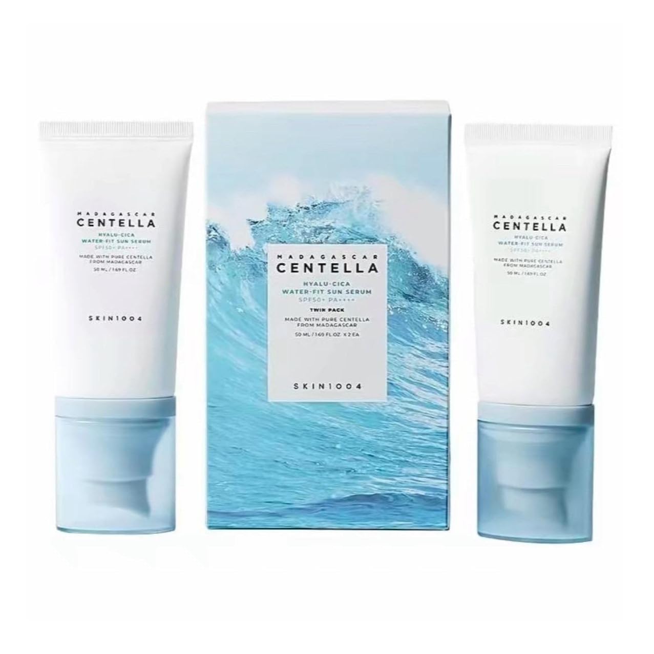 SKIN1004 Madagascar Centella Hyalu-Cica Water-Fit Sun Serum SPF 50 apsauginis kremas nuo saulės, 50 ml