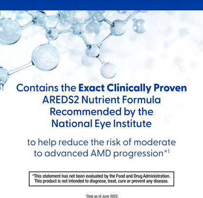 PreserVision AREDS 2 vitaminų ir mineralų papildas akims su liuteinu, zeaksantinu, vitaminais C ir E, cinku bei variu, 130 minkštųjų kapsulių
