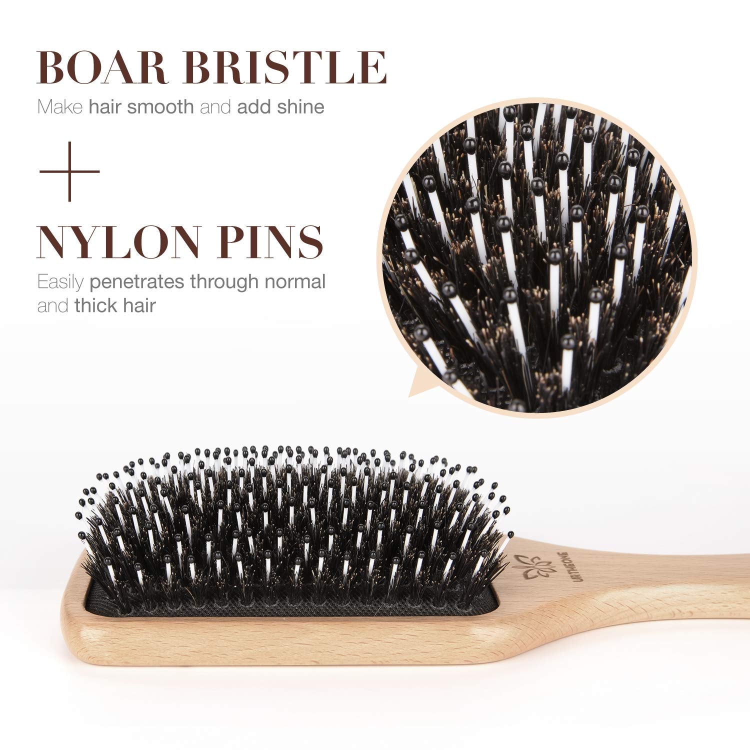 Hair Brush Boar Bristle Hairbrush 