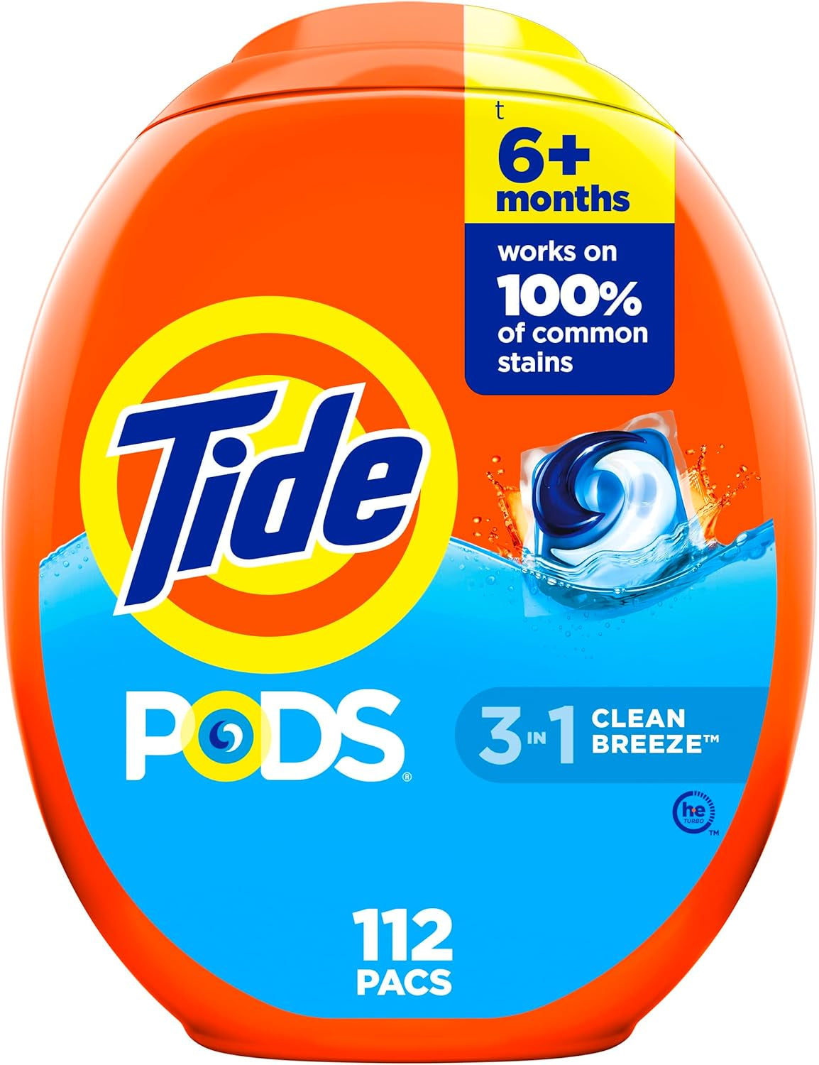 Tide PODS 3 viename skalbimo kapsulės – dėmių valiklis, kvapų neutralizatorius ir spalvų apsauga, 42 vnt.
