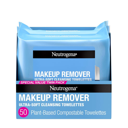 Neutrogena makiažo valymo servetėlės, 2x25 vnt