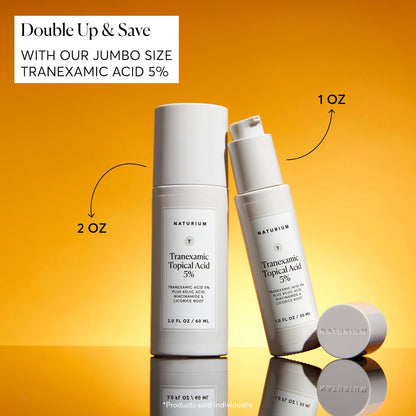 Naturium Tranexamic Topical Acid 5% serumas su kojine rūgštimi, niacinamidu ir saldymedžio šaknimi 