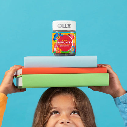 OLLY Kids Immunity guminukai vaikams su šeivamedžiu, vitaminu C ir cinku, imuninės sistemos palaikymui, 50 guminukų