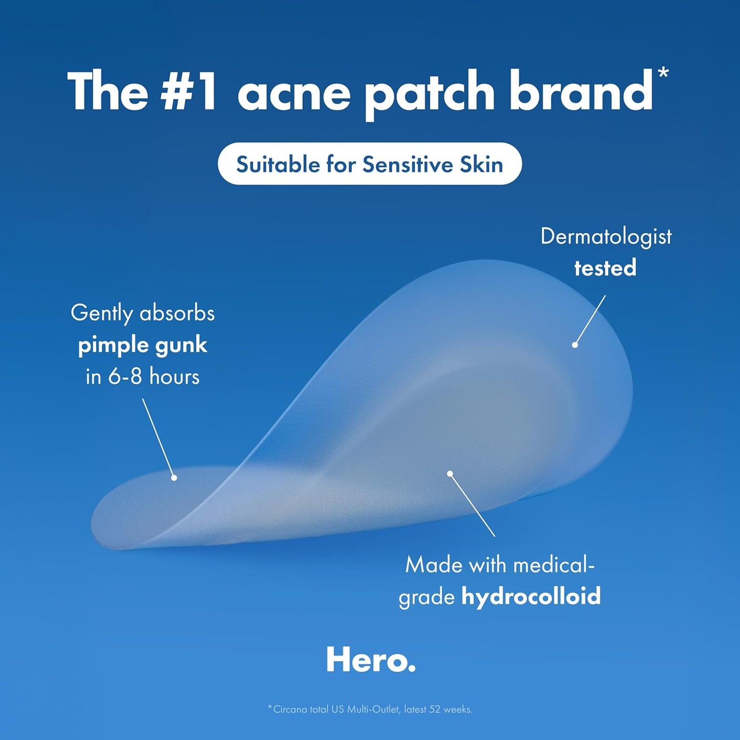 Mighty Patch™ Invisible+ - Dieniniai hidrokoloidiniai pleistrai nuo spuogų, skirti paslėpti spuogus ir dėmeles
