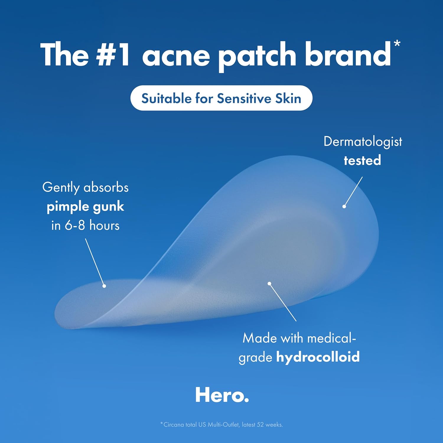Mighty Patch™ Invisible+ - Dieniniai hidrokoloidiniai pleistrai nuo spuogų, skirti paslėpti spuogus ir dėmeles