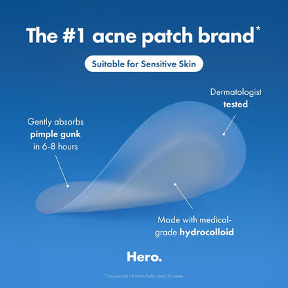 Mighty Patch™ Invisible+ - Dieniniai hidrokoloidiniai pleistrai nuo spuogų, skirti paslėpti spuogus ir dėmeles