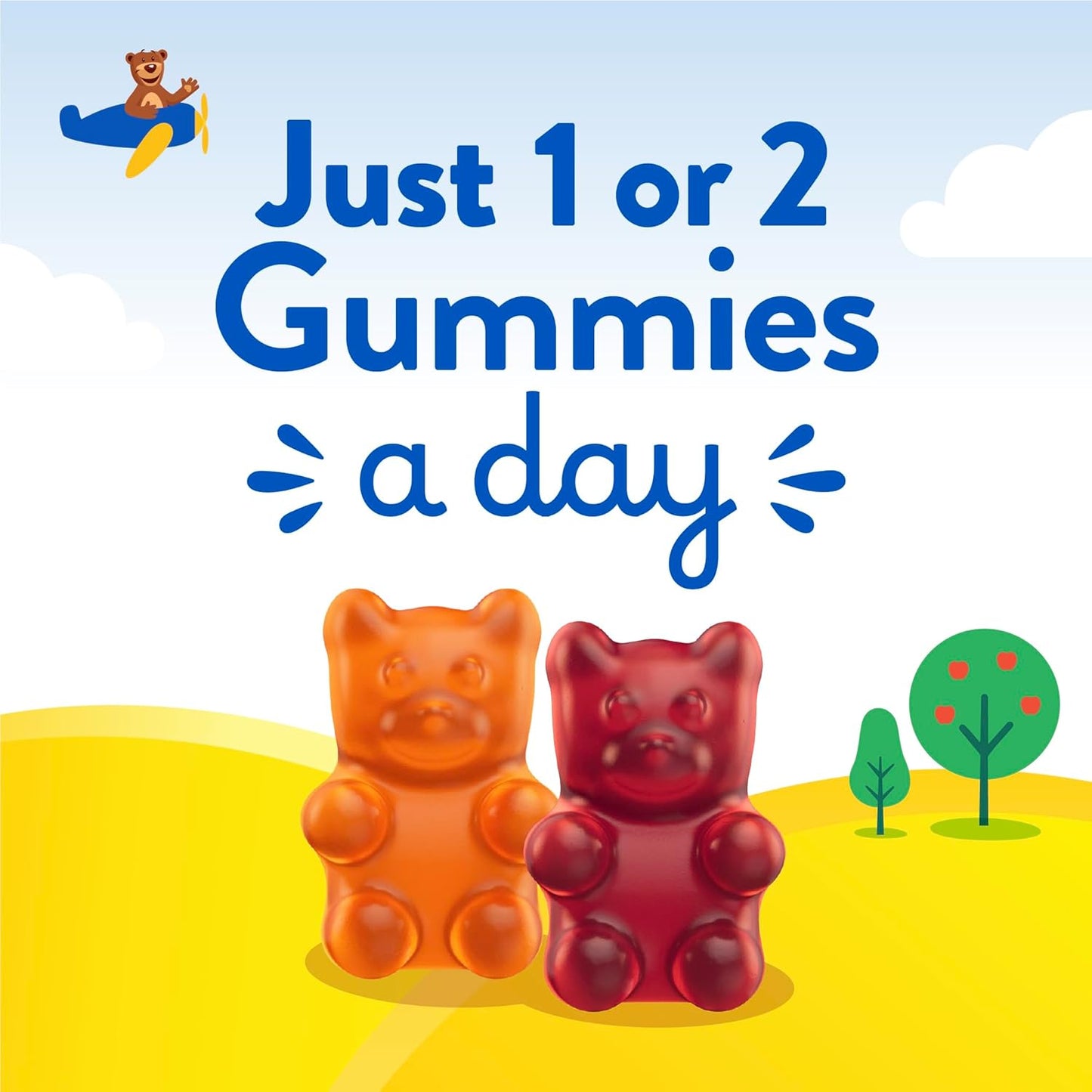 L’il Critters Gummy Vites kasdieniai multivitaminų guminukai vaikams su vitaminais C, D, A ir E, 190 guminukų