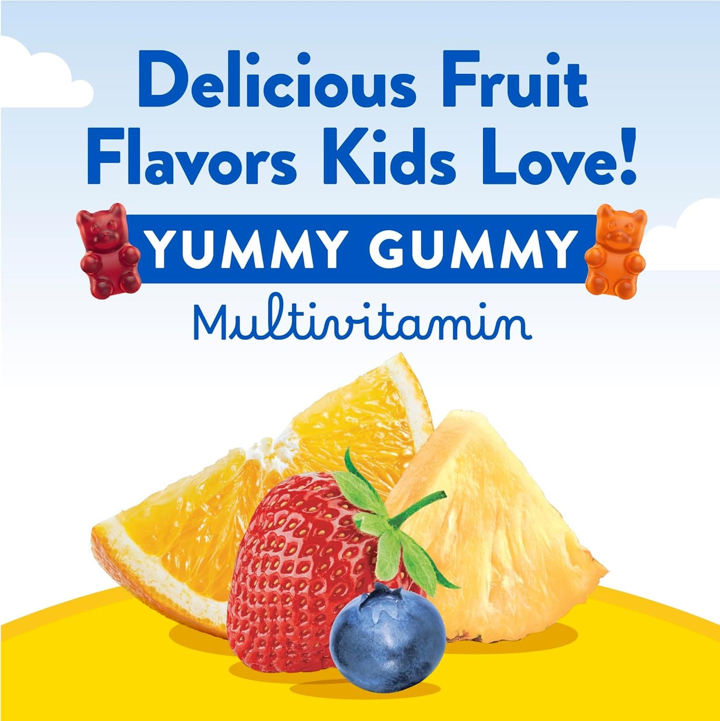L’il Critters Gummy Vites kasdieniai multivitaminų guminukai vaikams su vitaminais C, D, A ir E, 190 guminukų