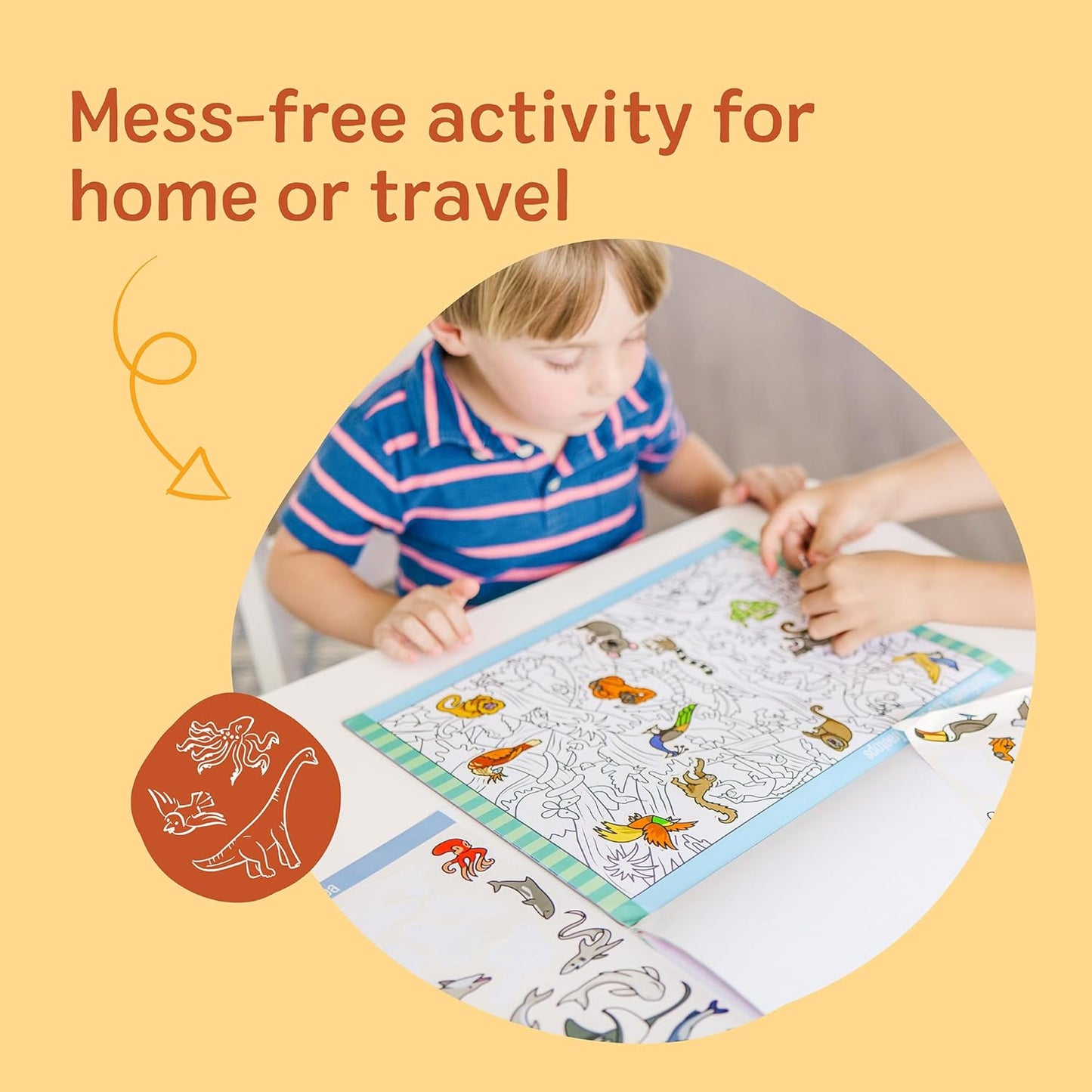 Melissa & Doug „Seek & Find“ lipdukų veiklų knyga