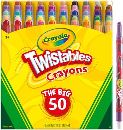 Crayola Mini Twistables kreidelės vaikams (50 vnt.)