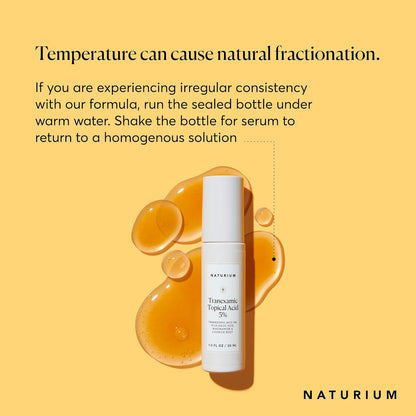 Naturium Tranexamic Topical Acid 5% serumas su kojine rūgštimi, niacinamidu ir saldymedžio šaknimi 