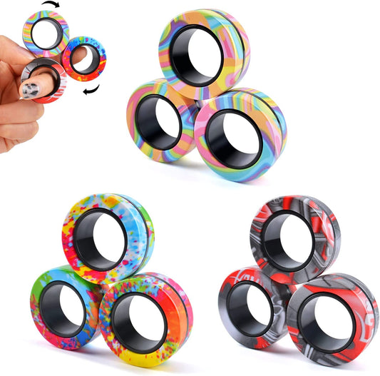 Cevioce 9 vnt. magnetinių žiedų fidget rinkinys