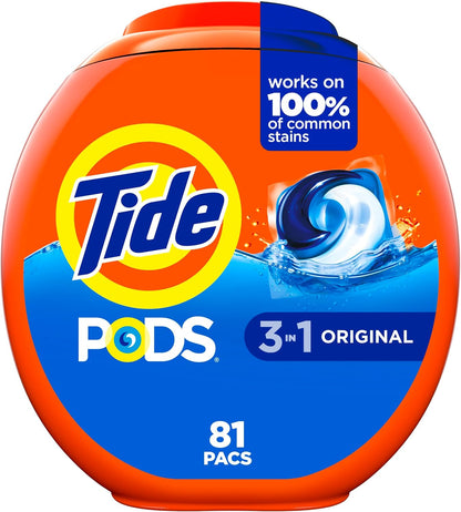 Tide PODS 3 viename skalbimo kapsulės – dėmių valiklis, kvapų neutralizatorius ir spalvų apsauga, 42 vnt.