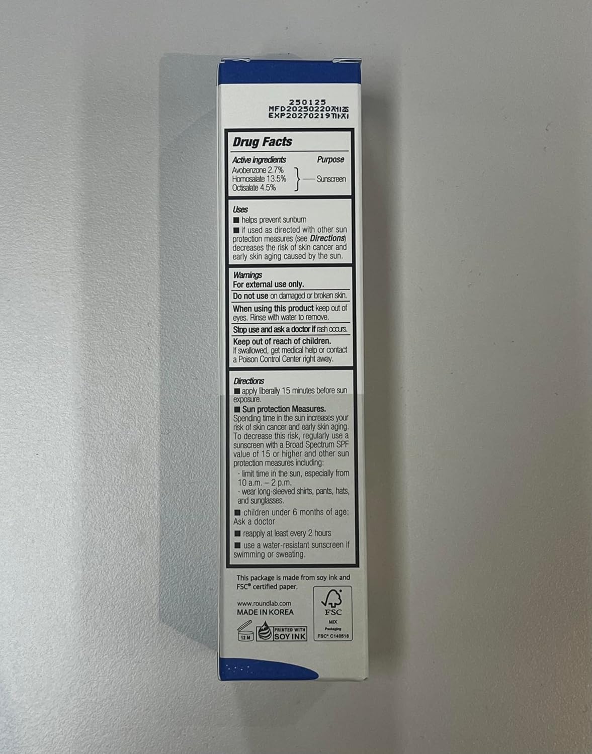 ROUND LAB Beržų sulčių drėkinamasis UV LOCK SPF 45