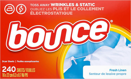 Bounce džiovyklės servetėlės, skalbinių audinių minkštiklis, 240 vnt.