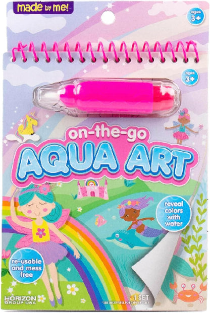 Daugkartinio naudojimo Aqua Art vandeniu atskleidžiamų paveikslėlių knygelė su vandens rašikliu