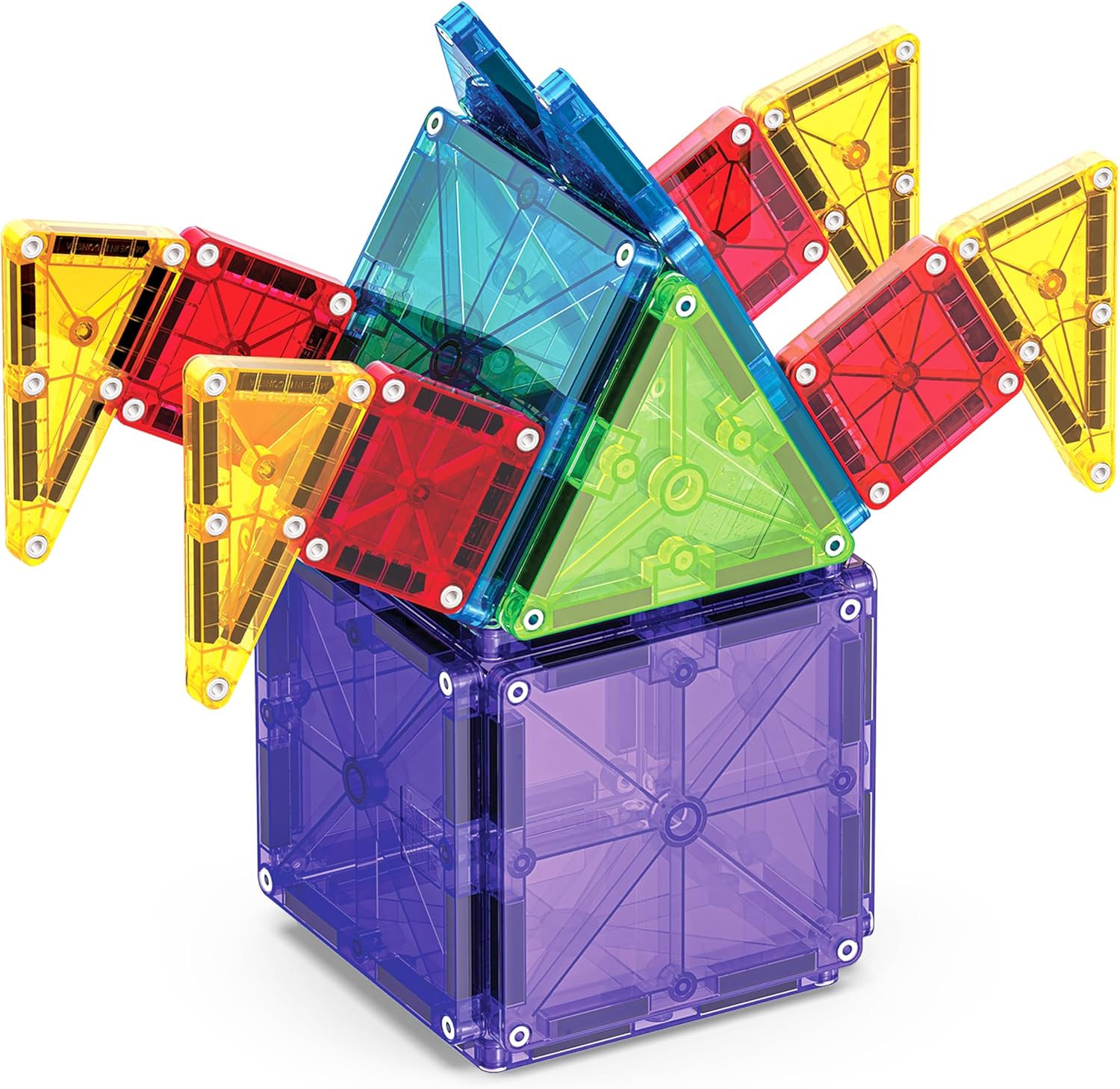 MAGNA-TILES magnetinių konstravimo kaladėlių rinkinys kūrybiškam STEM mokymuisi