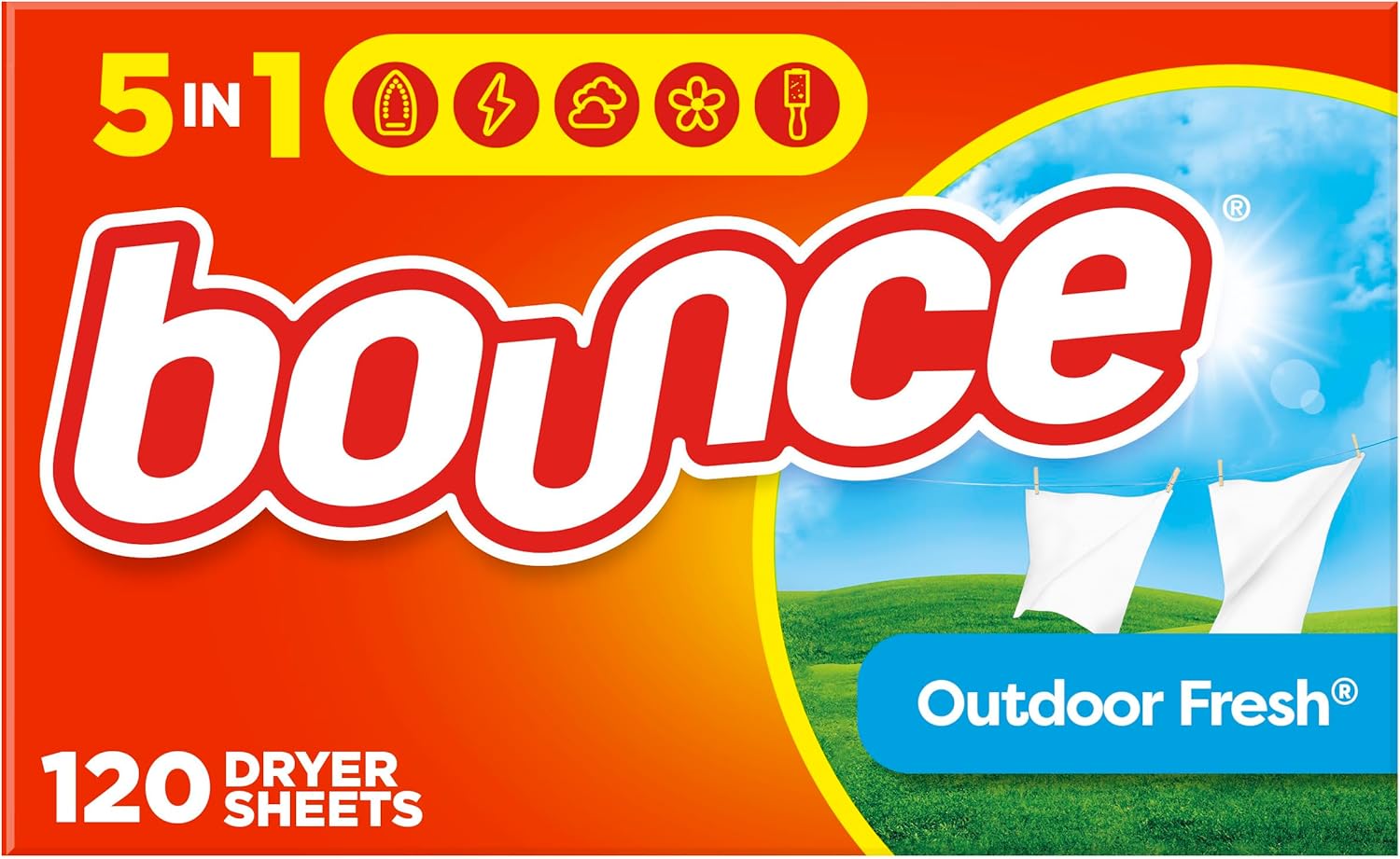 Bounce audinių minkštiklio džiovyklės lakšteliai, Outdoor Fresh kvapas, 240 vnt.