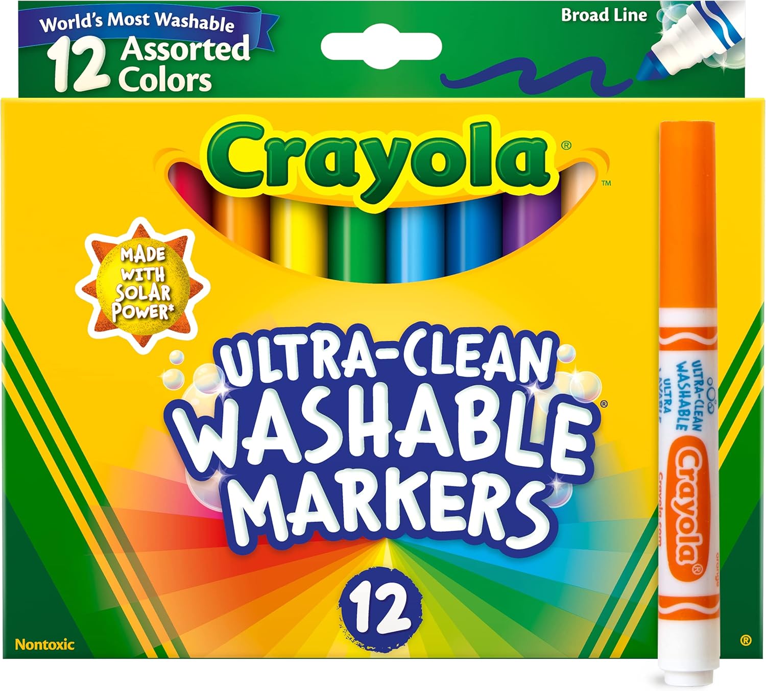Crayola Plačios linijos žymekliai, 12 vnt.