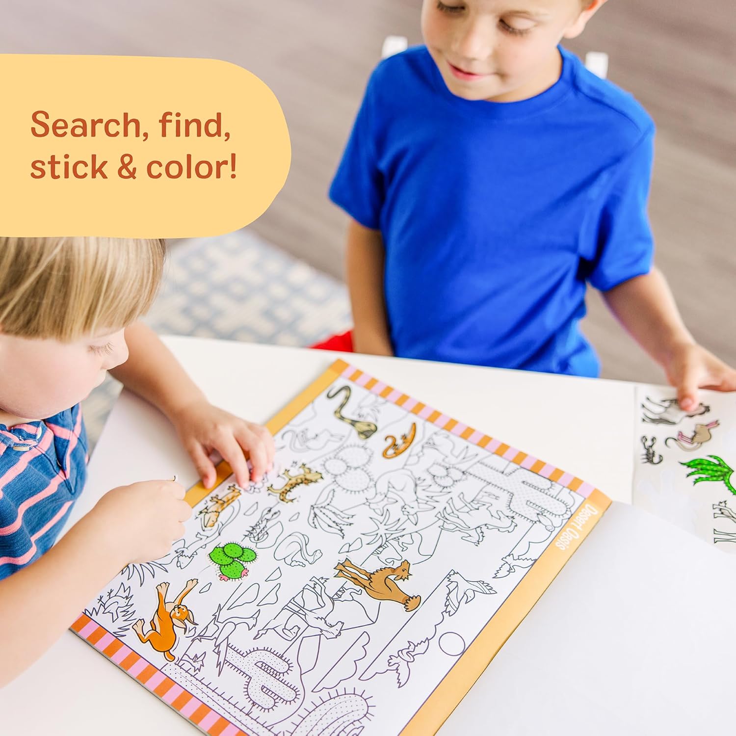 Melissa & Doug „Seek & Find“ lipdukų veiklų knyga