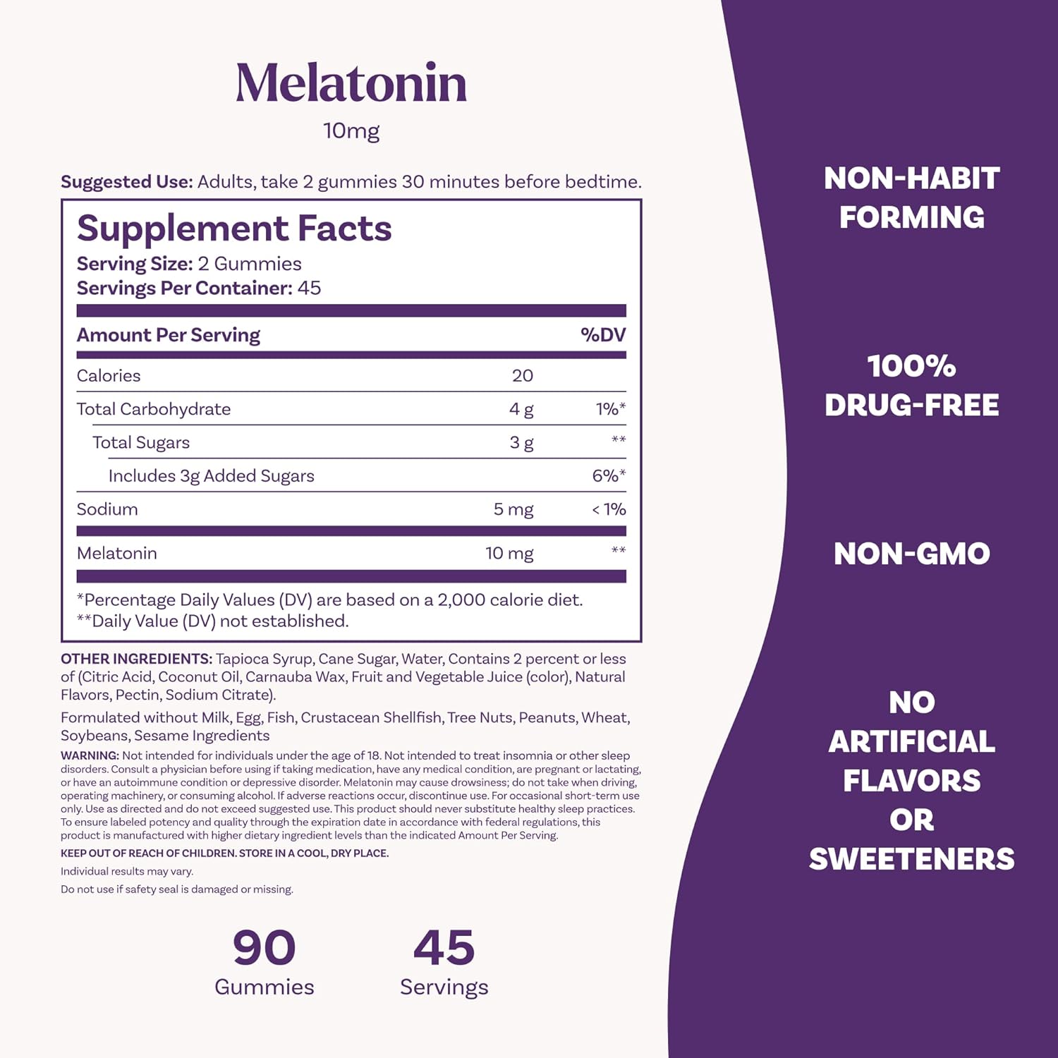 Natrol melatonino guminukai, 10 mg, braškių skonio