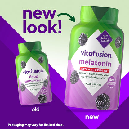 Vitafusion Extra Strength melatonino guminukai, 5 mg, 120 guminukų