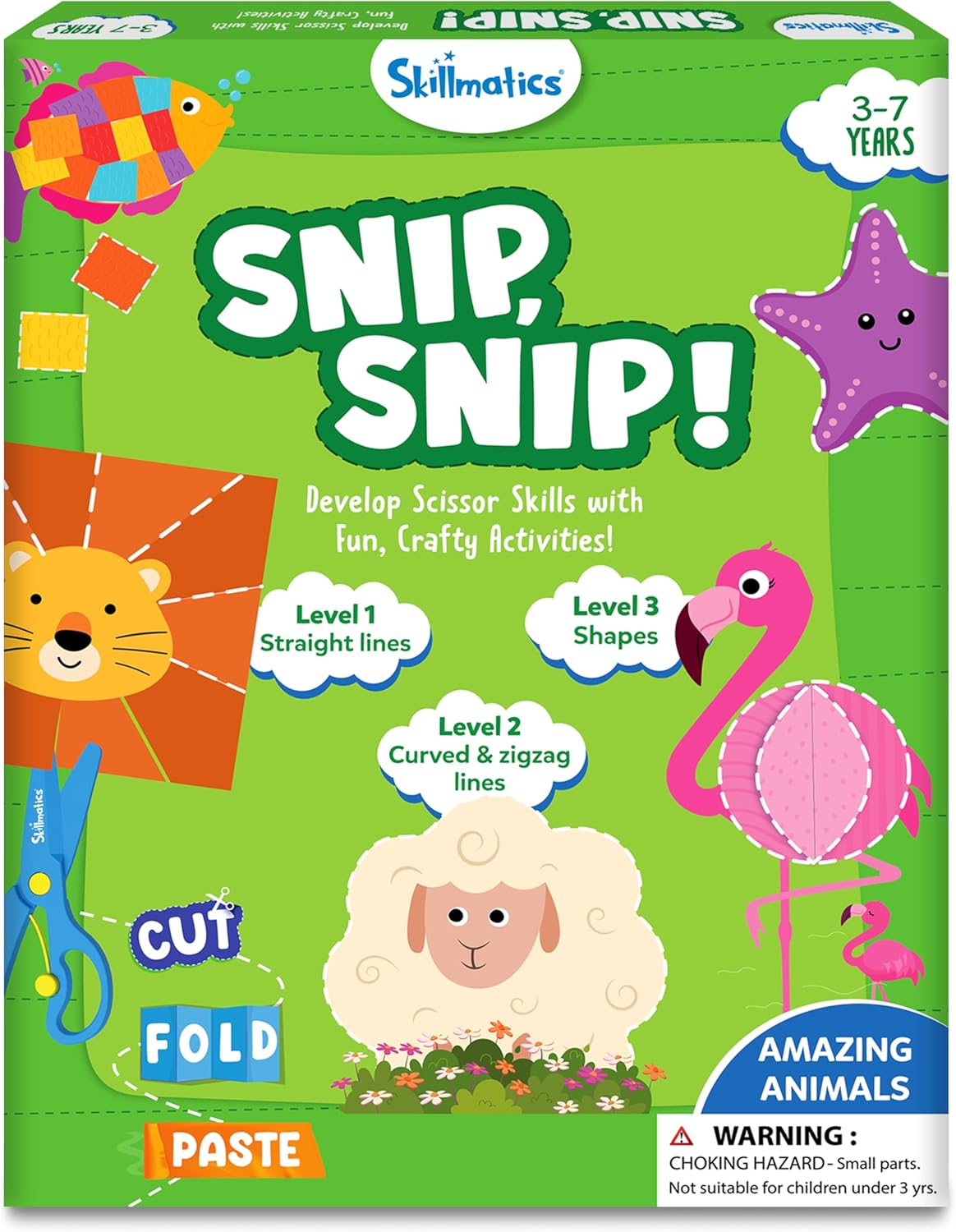Skillmatics Snip Snip! kirpimo įgūdžių veiklų knyga