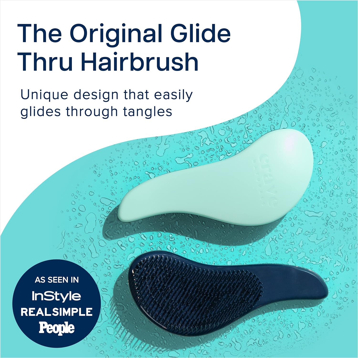 Crave Naturals Glide Thru Detangling Brush for Adults & Kids Hair 