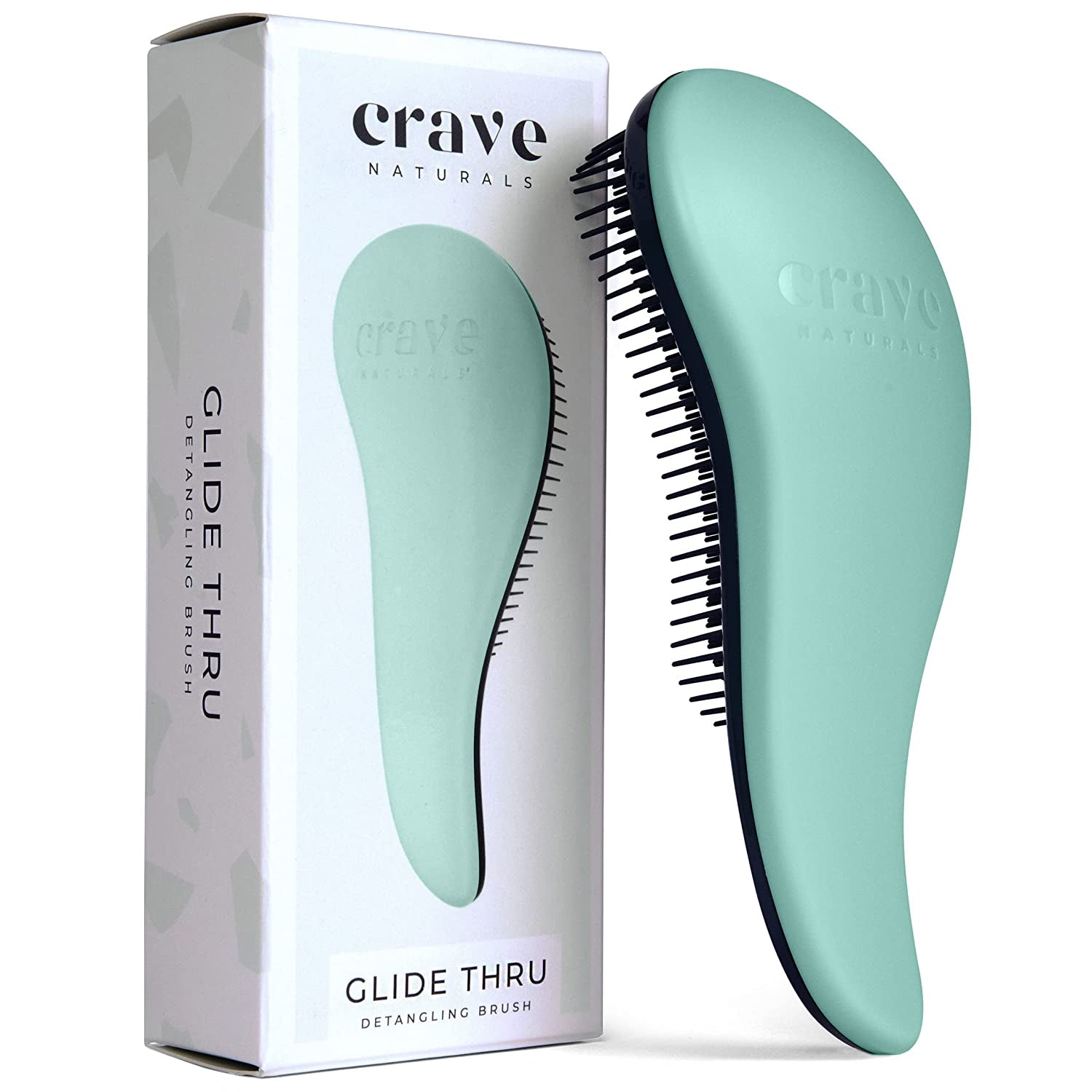 Crave Naturals Glide Thru Detangling Brush for Adults & Kids Hair 